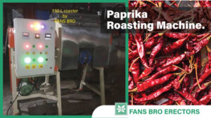 Paprika roasting machine manufacturer, supplier and exporter in Mumbai, India